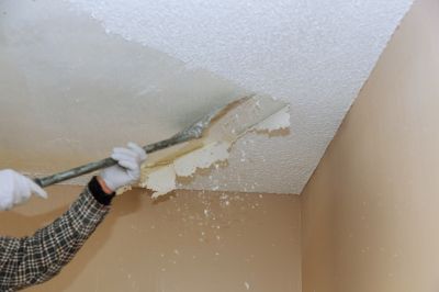 knockdown ceiling removal and repair